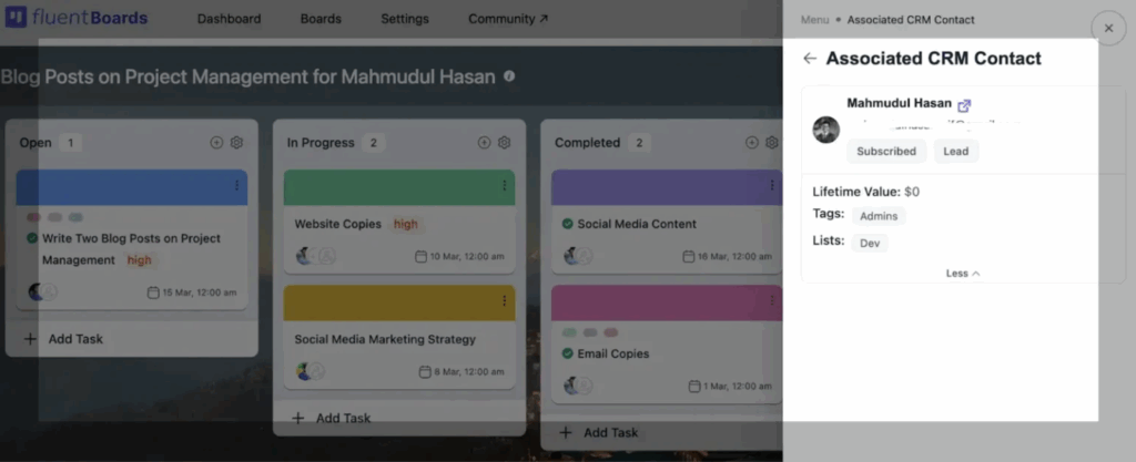 Instant Client Onboarding in FluentBoards 4